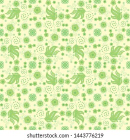 Decorative floral pattern. Could be used as seamless wallpaper, textile, wrapping paper or background