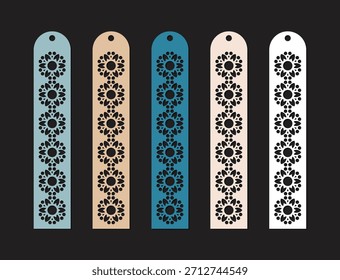 Patrón floral decorativo Cutout Marcador Diverso elemento de arte de color
