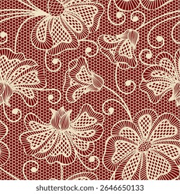 A decorative floral pattern featuring intricate designs in a contrasting color scheme.