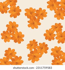 Decorative floral pattern on beige. 