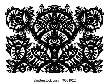 decorative floral pattern on a white background