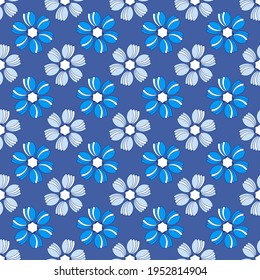 Patrón floral decorativo. Ilustración vectorial abstracta sin problemas