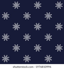 Decorative floral pattern seamless classic marine blue background cute small white flowers motif. Spring summer season modern fabric design textile swatch all over print block.