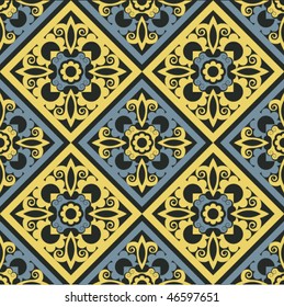 decorative floral pattern, seamless vector background