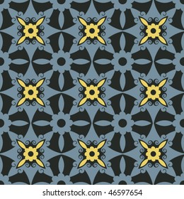 decorative floral pattern, seamless vector background