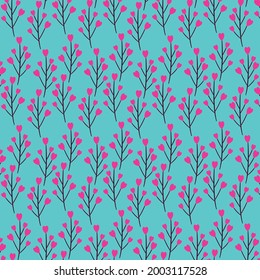 Decorative floral pattern set in matching color tones