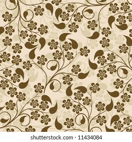 Decorative floral pattern, vector illustration