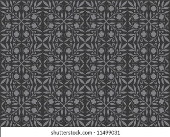 Decorative floral pattern, vector illustration