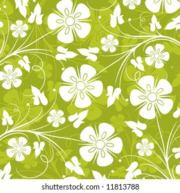Decorative floral pattern, vector illustration