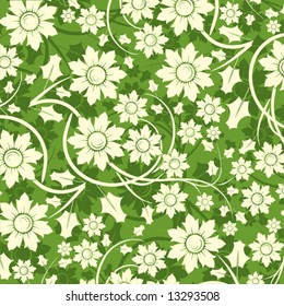 Decorative floral pattern, vector illustration