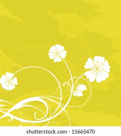 decorative floral pattern, vector illustration