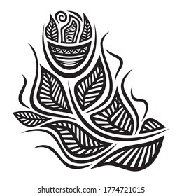 Patrón floral decorativo. Ilustración del vector