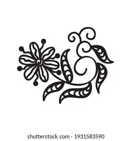 Decorative floral pattern. Vector illustration