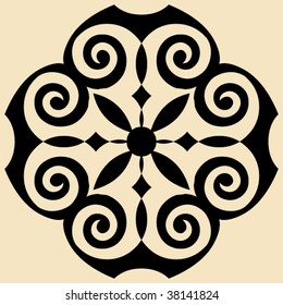 decorative floral pattern, vector illustration