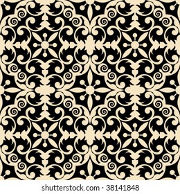 decorative floral pattern, vector illustration