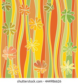 Decorative floral pattern. Wallpaper texture background. Seamless pattern. Stock vector.