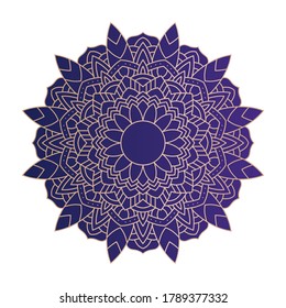 decorative floral purple mandala ethnicity artistic icon vector illustration design