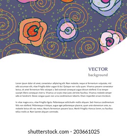 decorative floral rose abstract vector background pattern page design