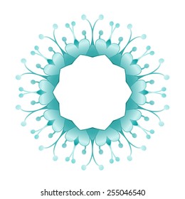 Decorative floral rosette with gradients. With space for text, logo or anything else.