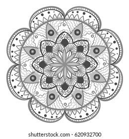 Decorative floral round mandala. Vector illustration