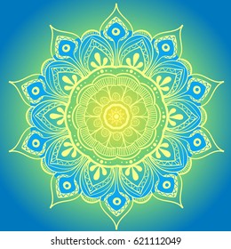 Decorative floral round mandala. Vector illustration