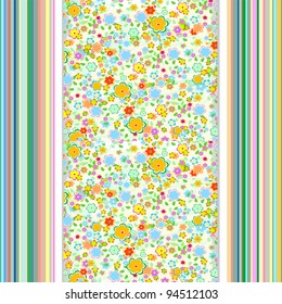 decorative floral seamless border. flower abstract design