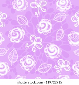 Decorative floral seamless pattern
