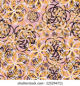 Decorative floral seamless pattern