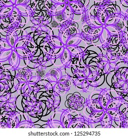 Decorative floral seamless pattern