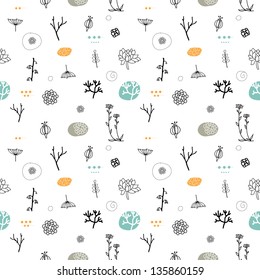 Decorative floral seamless pattern