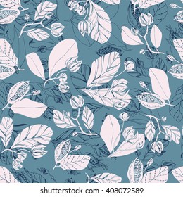 Decorative floral seamless pattern.