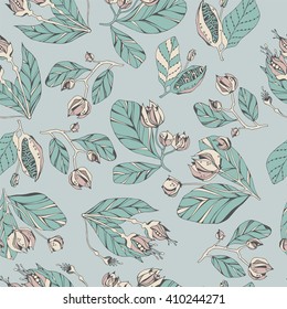 Decorative floral seamless pattern.