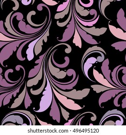 Decorative floral seamless pattern.