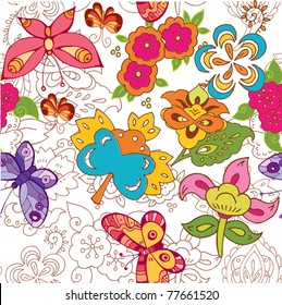 decorative floral seamless pattern