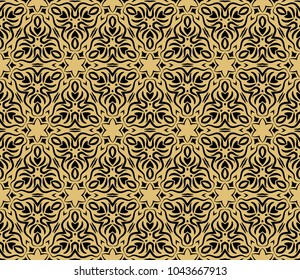 decorative floral seamless pattern. art deco vector illustration. for invitation, greeting card, wallpaper, interior
