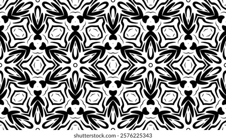 decorative floral seamless pattern. art deco vector illustration. for invitation, greeting card, wallpaper, interior