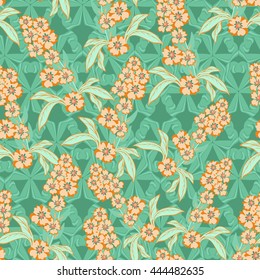 Decorative floral seamless pattern. Floral background. vector illustration, 