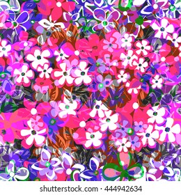 Decorative floral seamless pattern. Floral background. vector illustration,