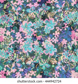 Decorative floral seamless pattern. Floral background. vector illustration,