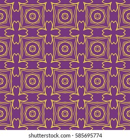 decorative floral seamless pattern background. Luxury texture for wallpaper, invitation. Vector illustration. purple, yellow color