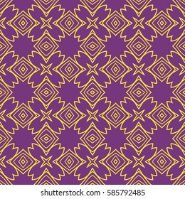 decorative floral seamless pattern background. Luxury texture for wallpaper, invitation. Vector illustration. purple, yellow color