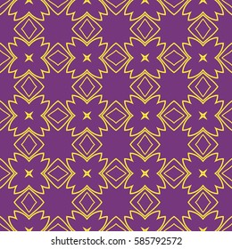 decorative floral seamless pattern background. Luxury texture for wallpaper, invitation. Vector illustration. purple, yellow color