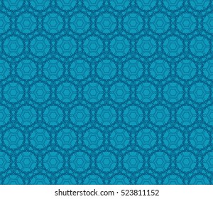 decorative floral seamless pattern. blue color. vector illustration. for invitation, greeting card, wallpaper, interior design