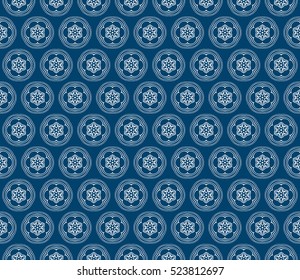 decorative floral seamless pattern. blue color. vector illustration. for invitation, greeting card, wallpaper, interior design
