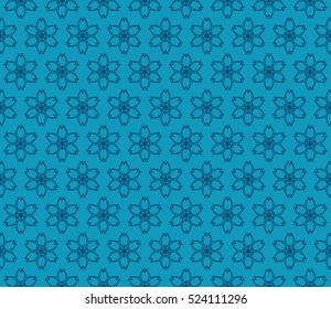 decorative floral seamless pattern. blue color. vector illustration. for invitation, greeting card, wallpaper, interior design