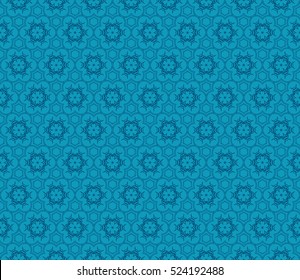 decorative floral seamless pattern. blue color. vector illustration. for invitation, greeting card, wallpaper, interior design