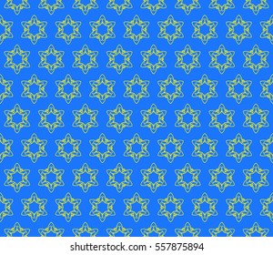 decorative floral seamless pattern. blue, yellow color. vector illustration. for invitation, greeting card, wallpaper, interior design