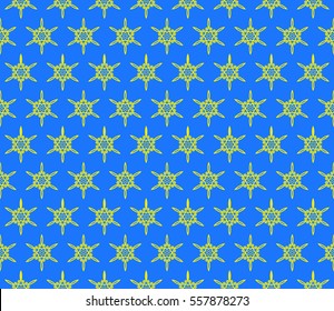 decorative floral seamless pattern. blue, yellow color. vector illustration. for invitation, greeting card, wallpaper, interior design