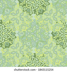 Decorative floral seamless pattern in bright summer positive colors. Mandala medallion fluid flowers ornament. Exotic floral seamless pattern. Doodle blossom design. Persian motifs.