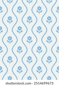 Design de padrão decorativo floral sem costura. Ilustração vetorial.